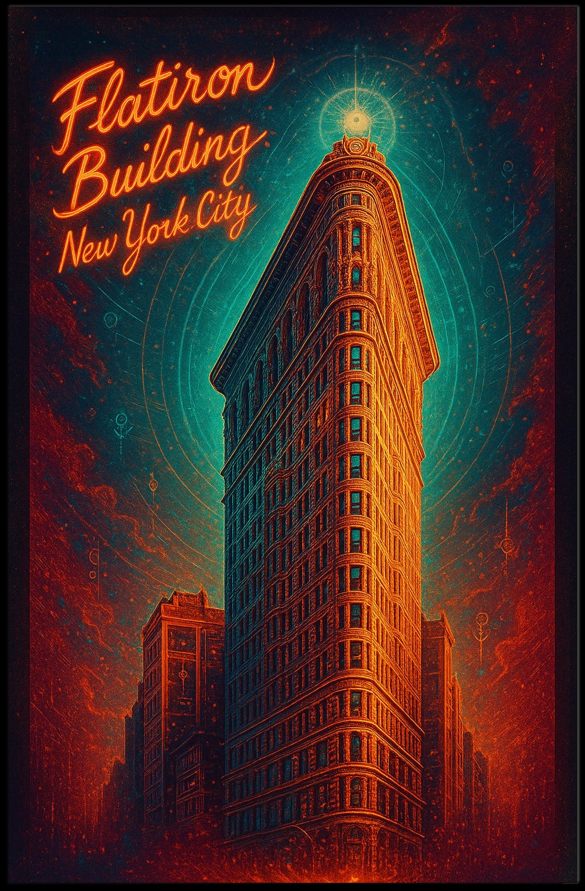 Flatiron Building New York City Poster Modern Wall Art