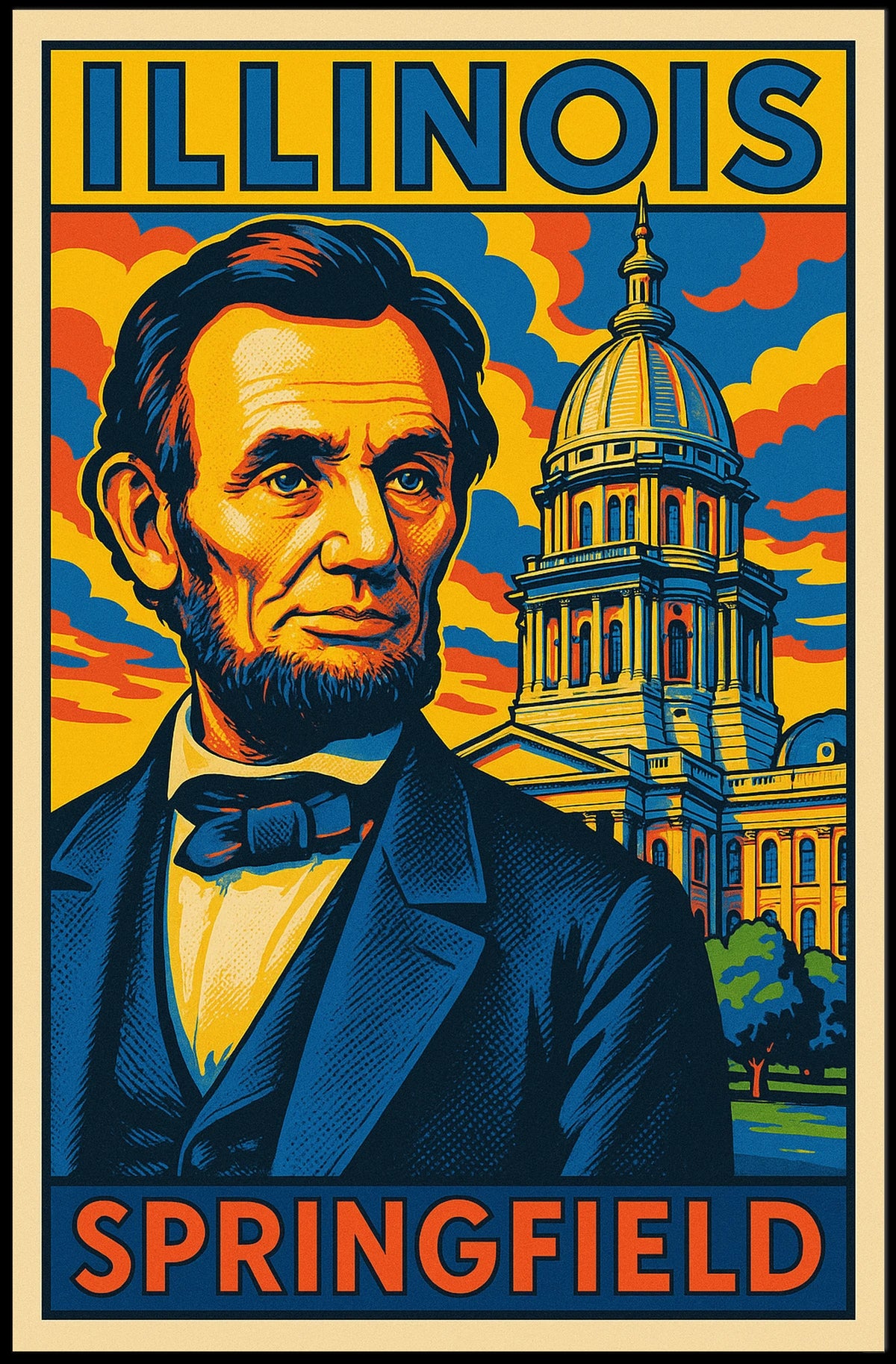 Abraham Lincoln In Springfield Poster