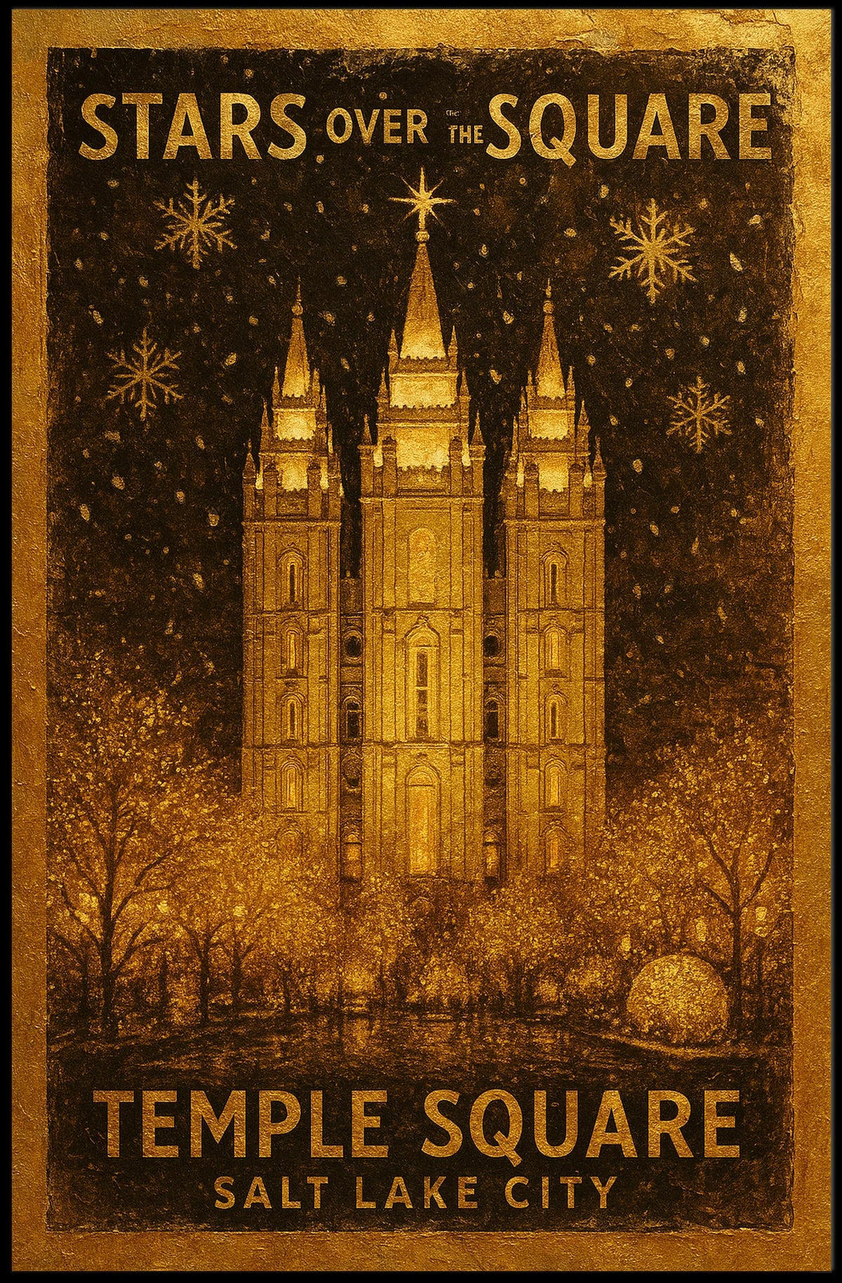 Stars Over The Square Poster