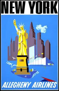 New York City Poster Abstract Iconic Travel Wall Art