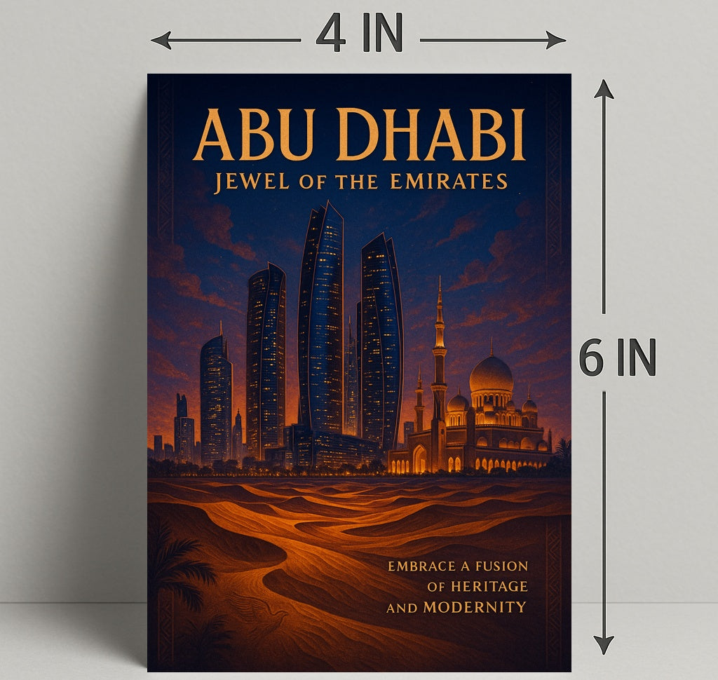 Abu Dhabi Jewel of the Emirates Travel Poster