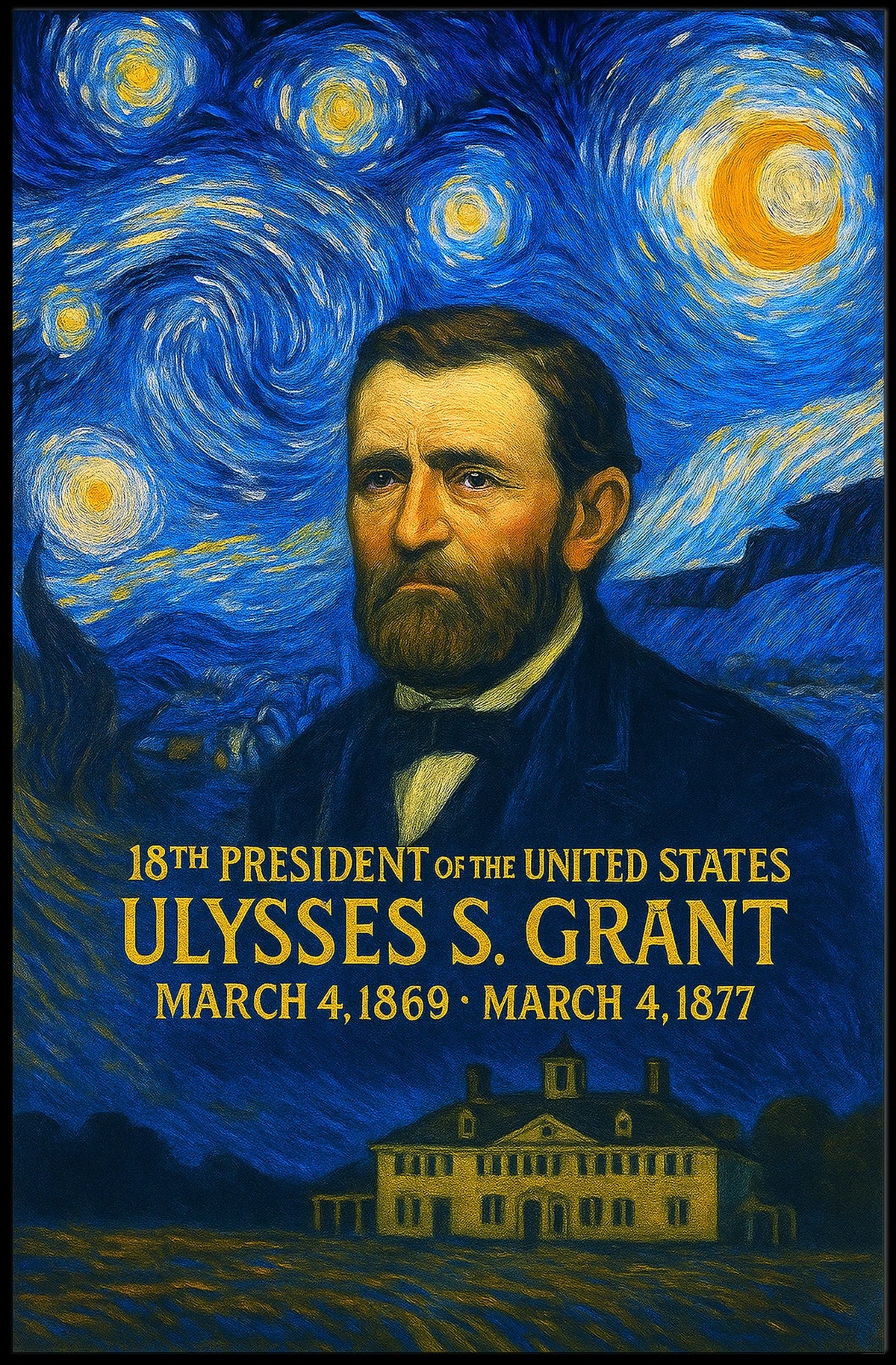 Ulysses S. Grant 18th President of the United States Presidential Masterpiece Series Poster