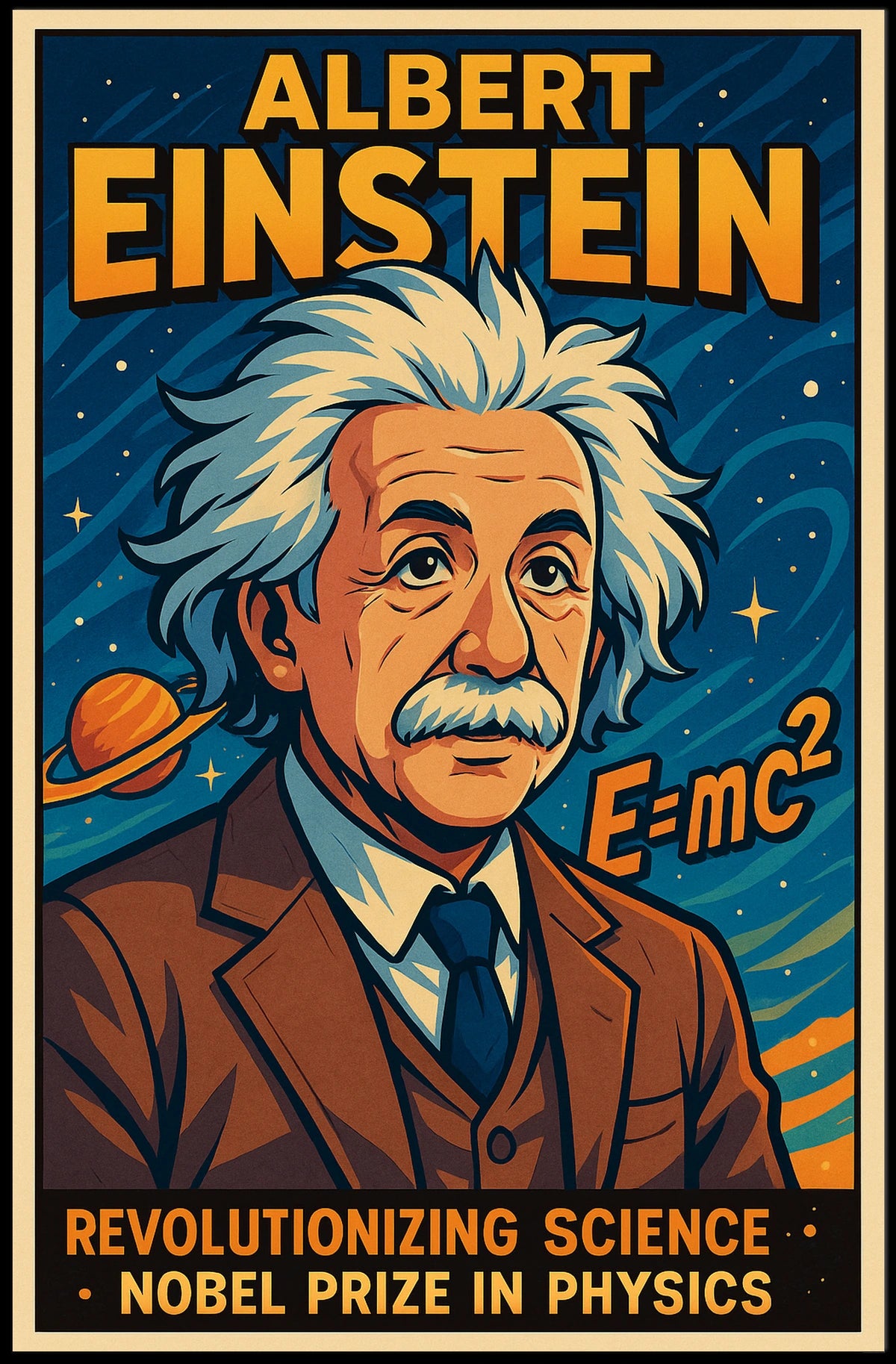Albert Einstein Revolutionizing Poster