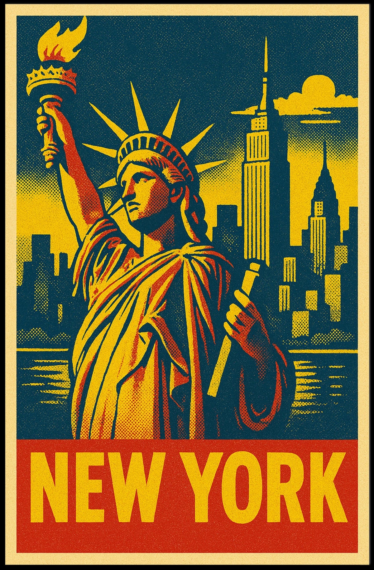 New York Iconic Skyline Poster