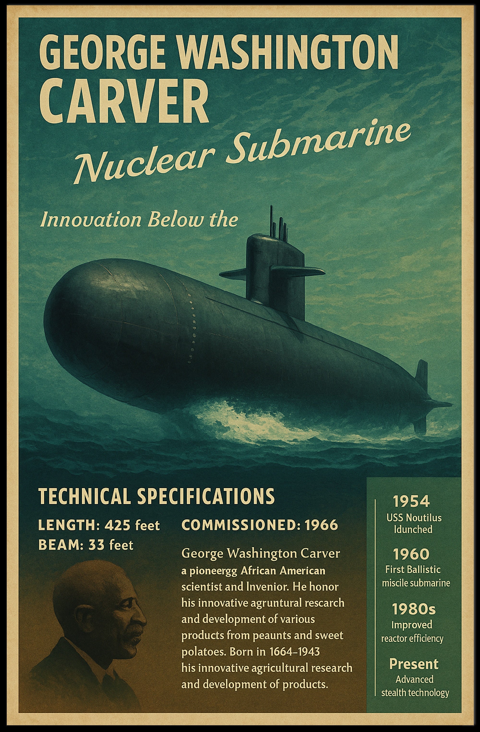 George Washington Carver Innovation Below the Surface Poster PosterGoat