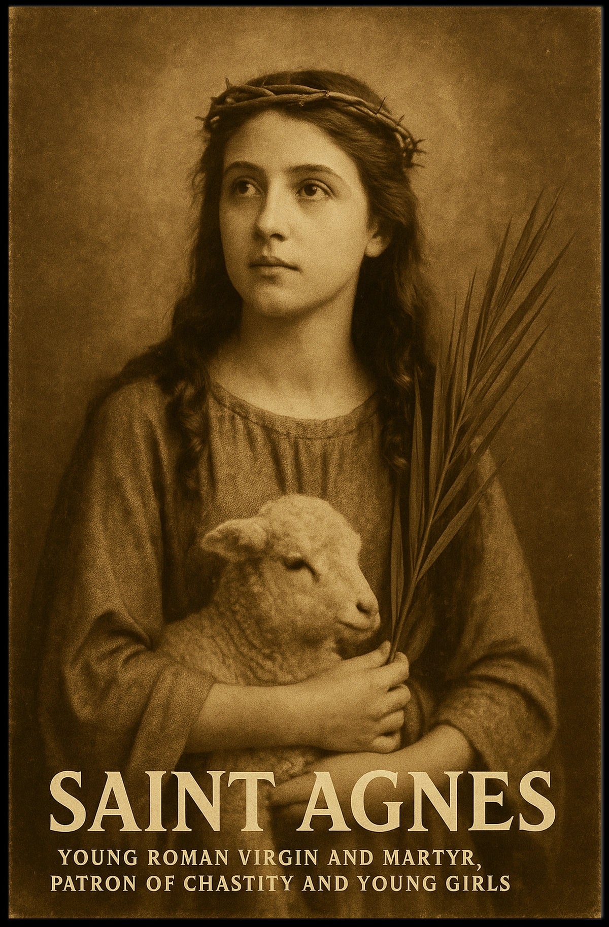 Saint Agnes Patron Of Chastity Poster