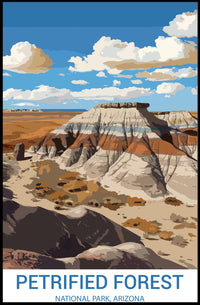 Petrified Forest Arizona Vintage Travel Poster
