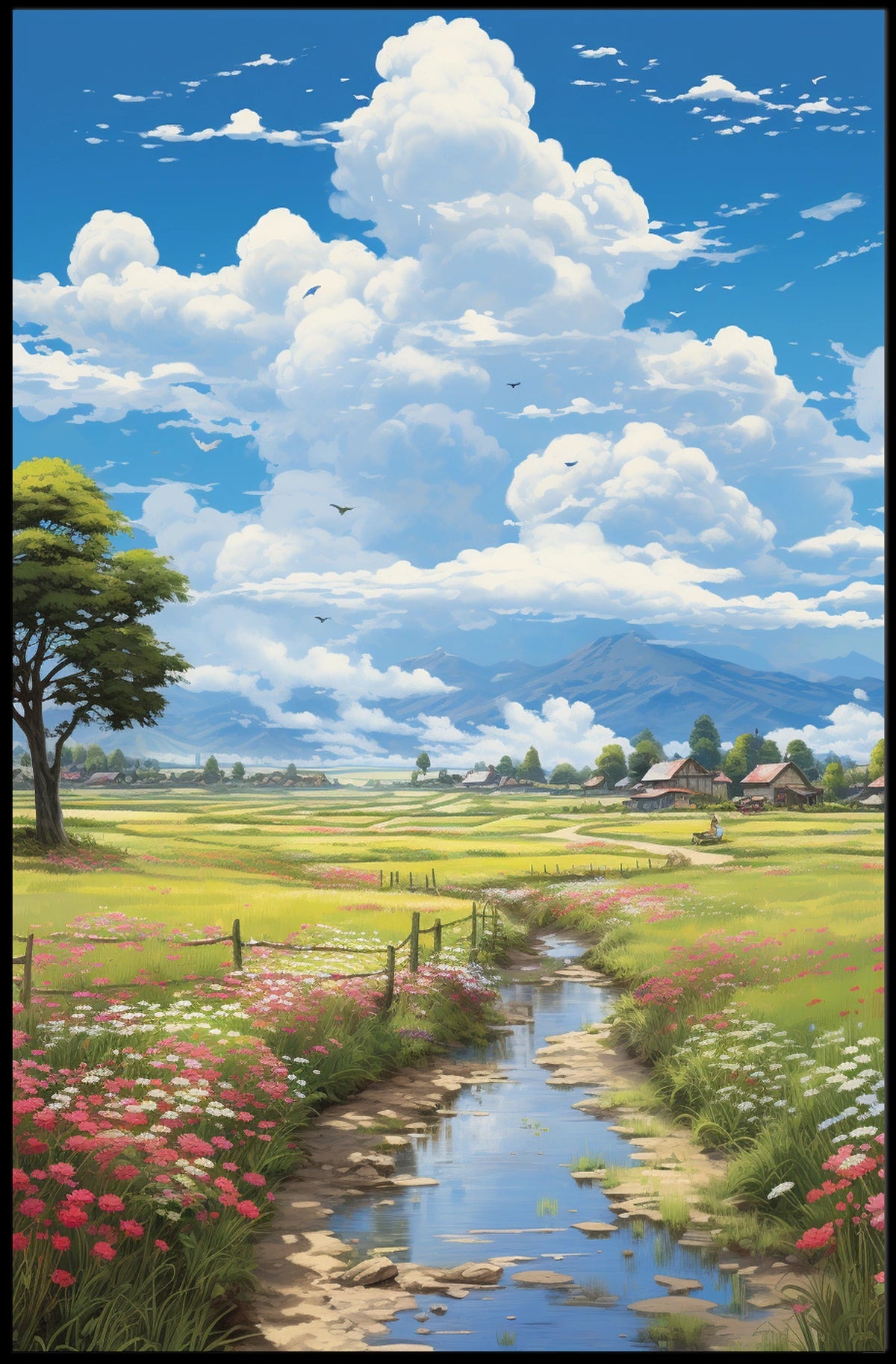 Serene Countryside Landscape Poster