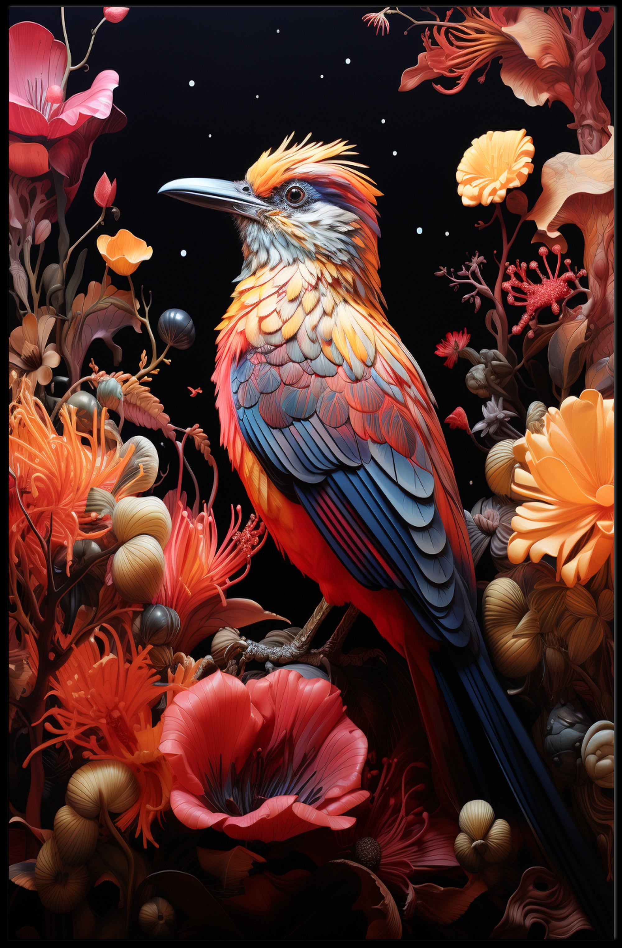 Vibrant Avian Elegance Poster