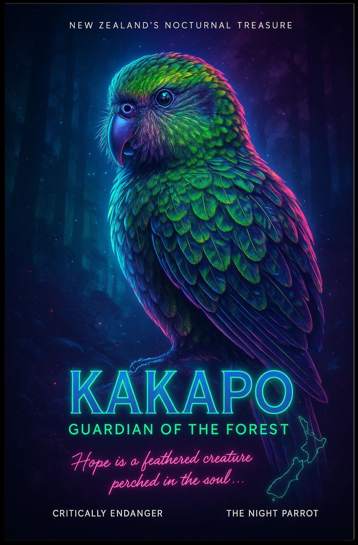 New Zealands Nocturnal Treasure Poster