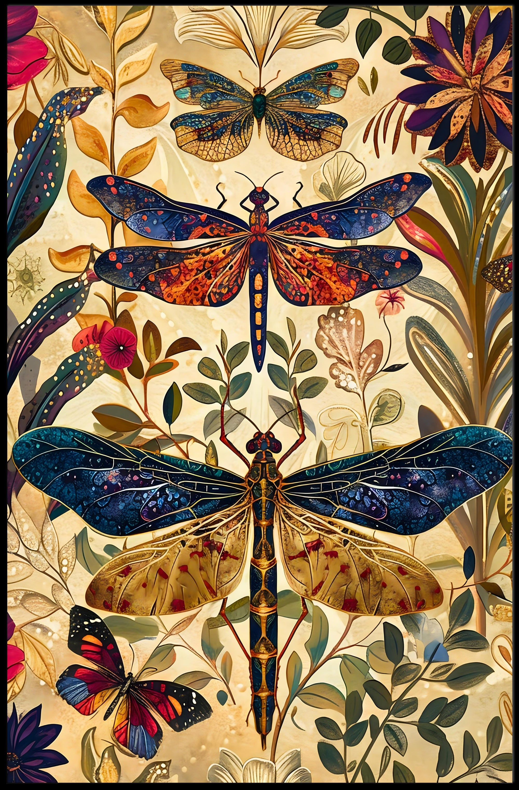 Nature-Inspired Insect Design Abstract or Artistic Poster