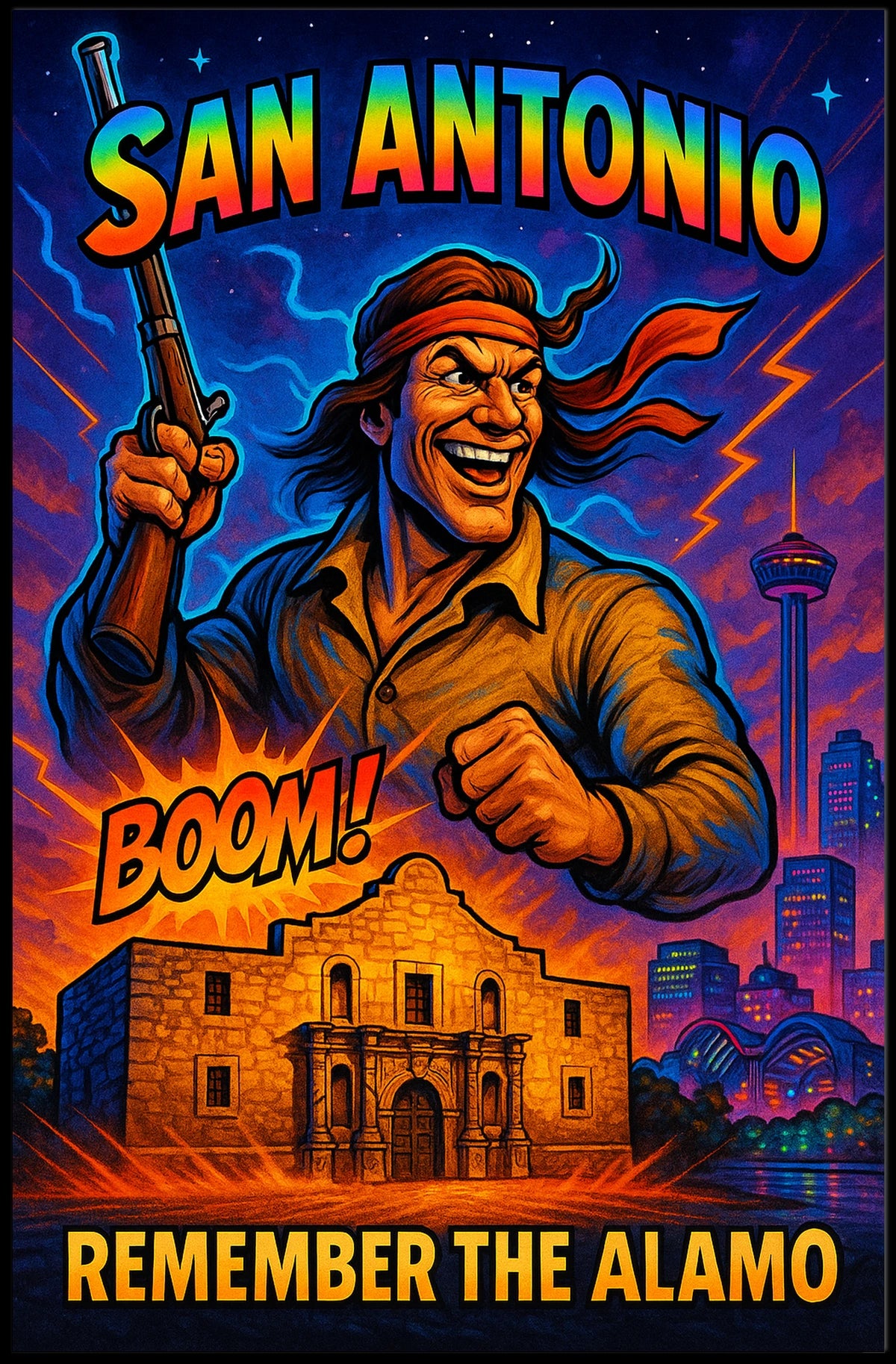 Remember the Alamo San Antonio Tribute Poster