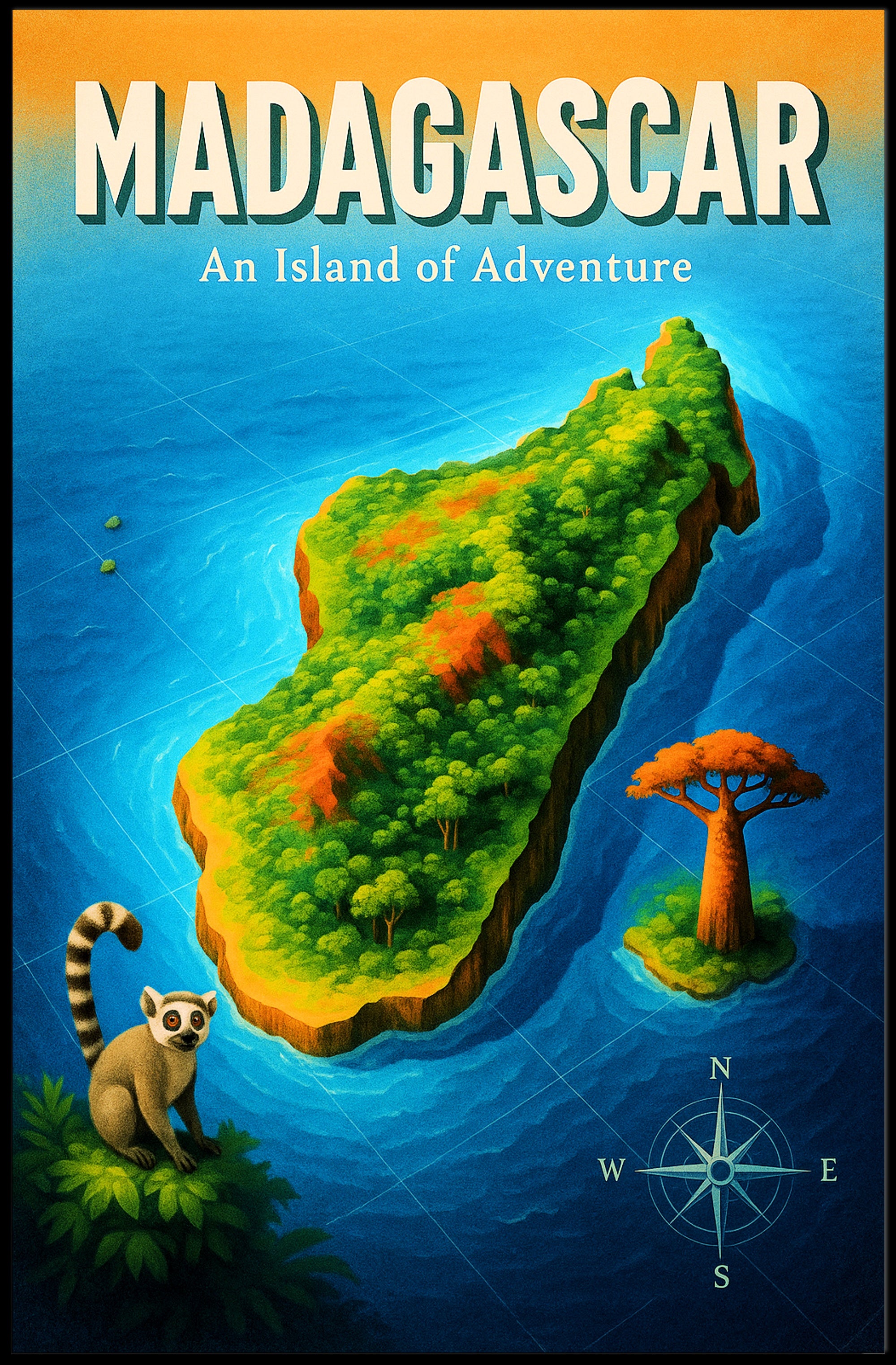 Madagascar An Island of Adventure Poster PosterGoat