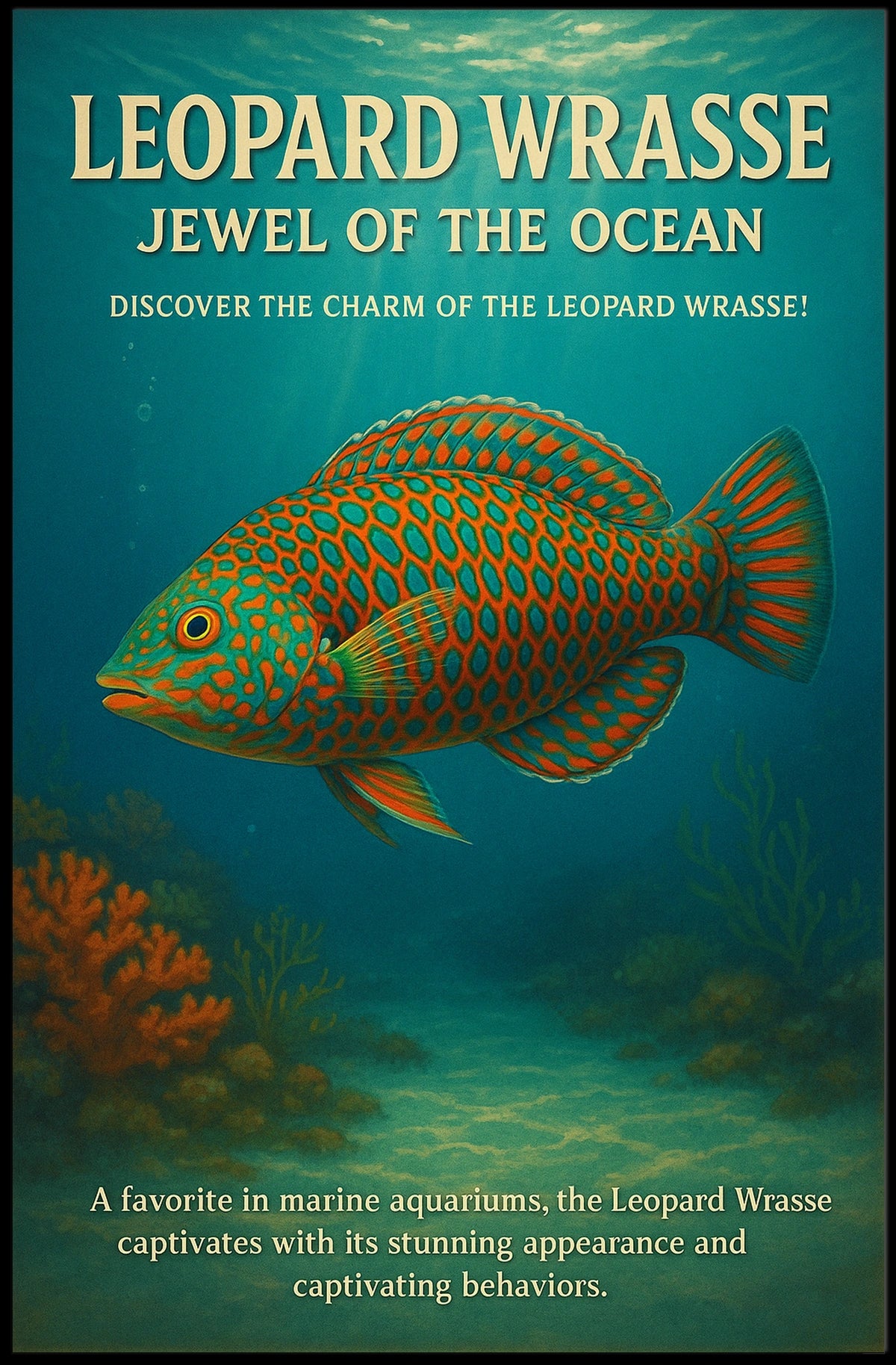 Jewel of the Ocean Leopard Wrasse Poster