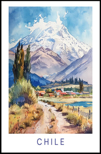 Majestic Andes Mountain Landscape Travel Poster PosterGoat