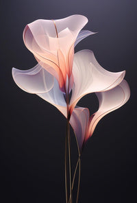Elegant Floral Abstract Art with Harmonious Color Poster