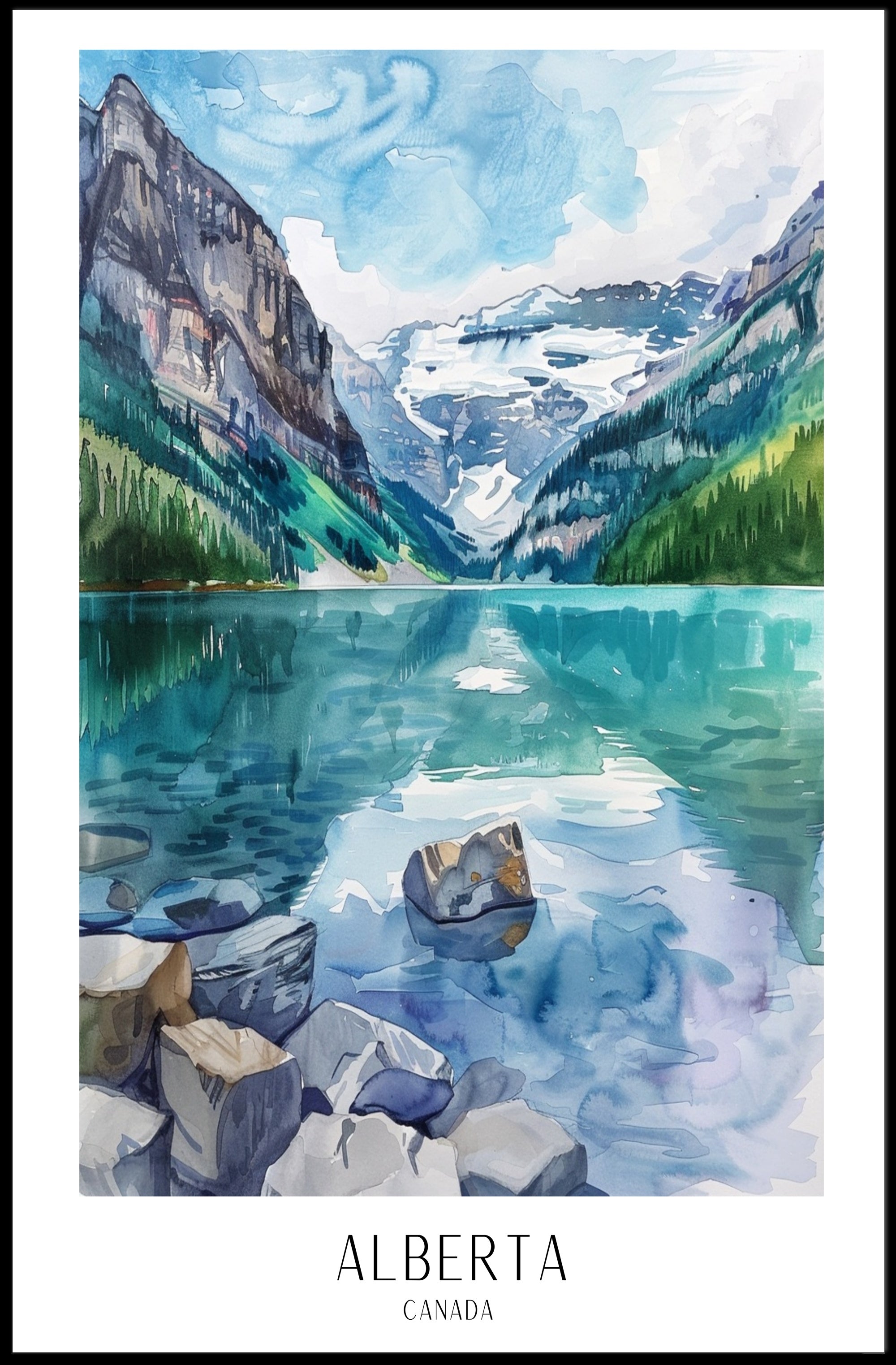 Serene Landscapes of Alberta Poster PosterGoat