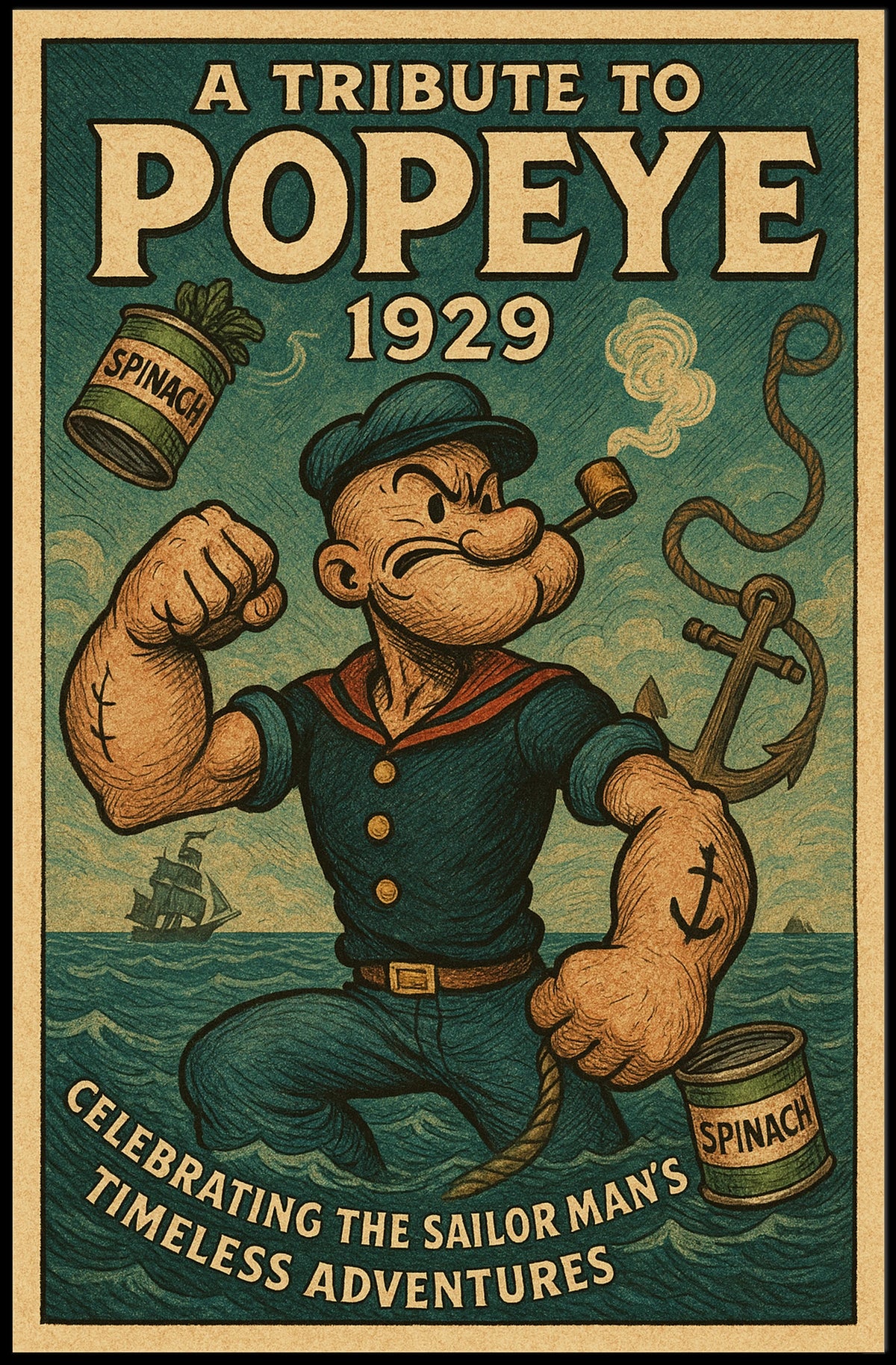 Popeye 1929 Art Poster POP-101