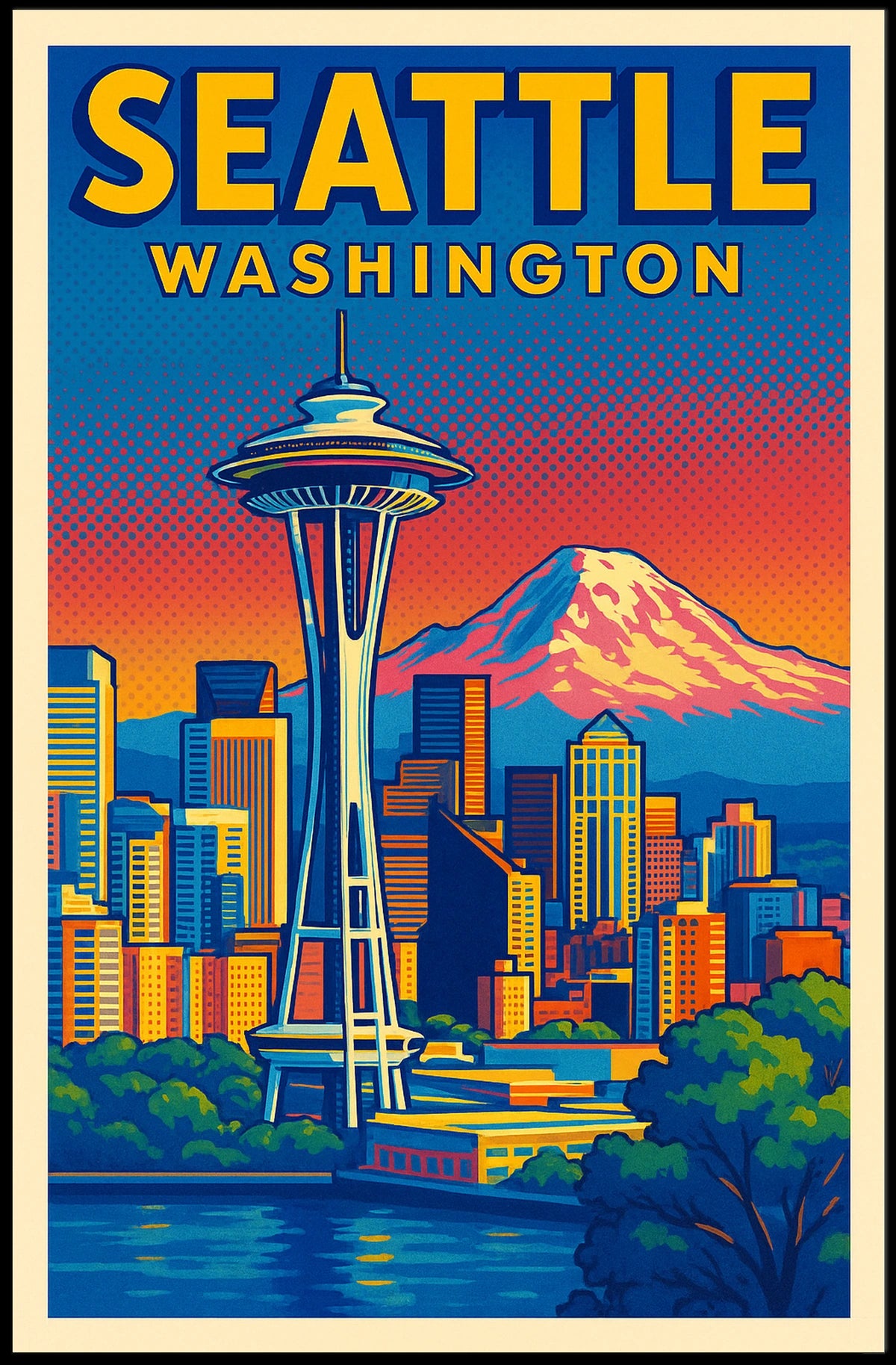 Seattle Skyline Poster