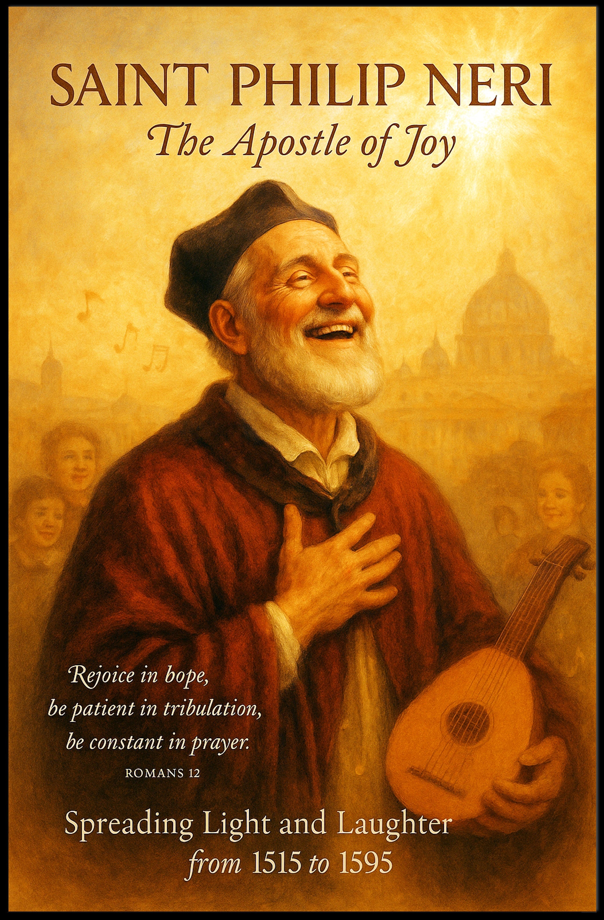 Saint Philip Neri The Apostle of Joy Poster PosterGoat