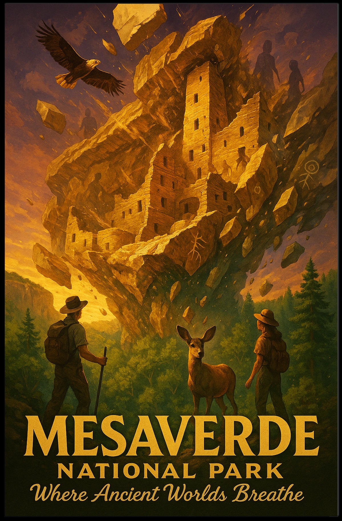 Mesa Verde Cliff Dwellings National Park Poster