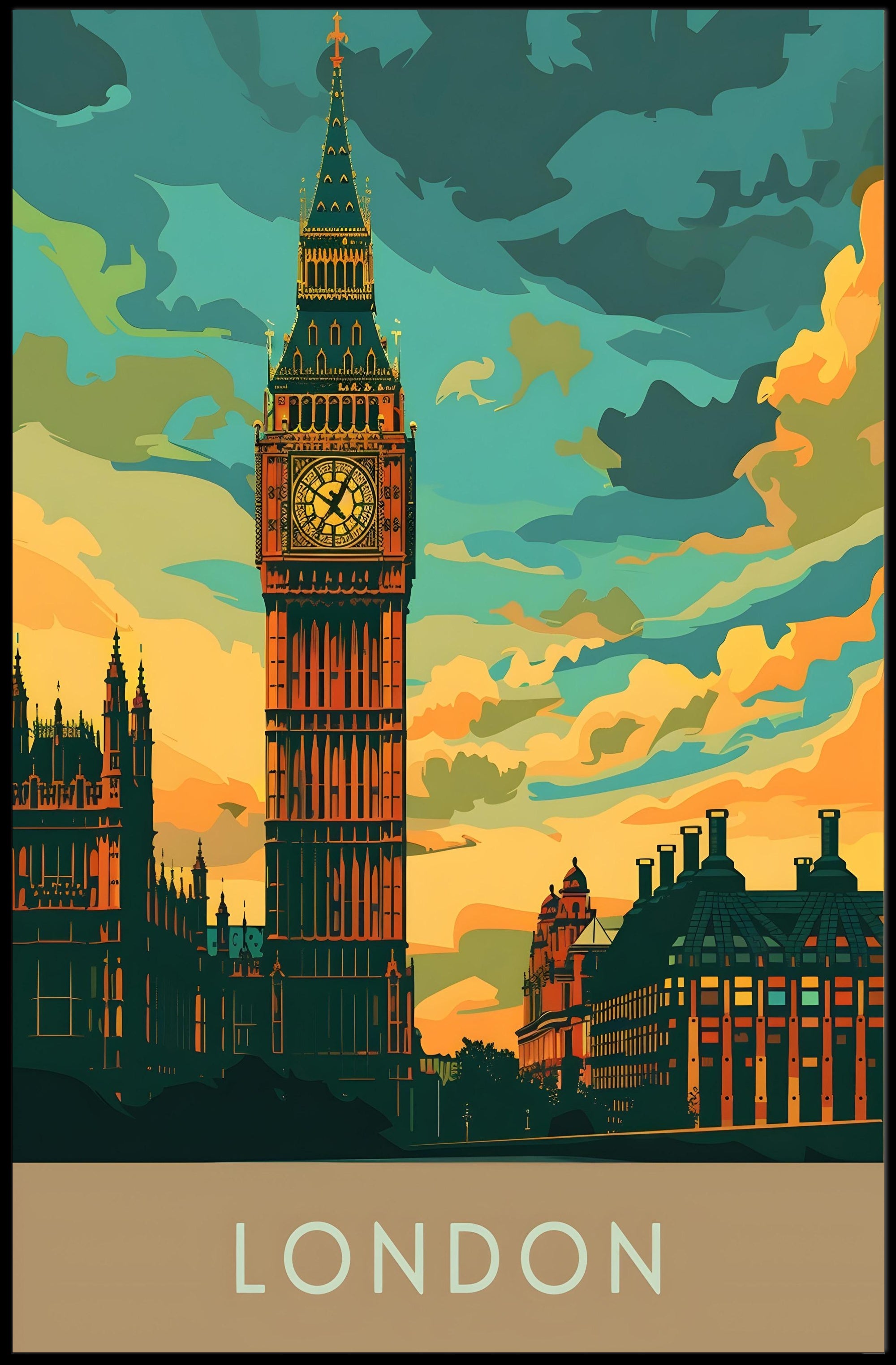 Big Ben London Travel Enthusiast's Classic Spirit Travel Poster