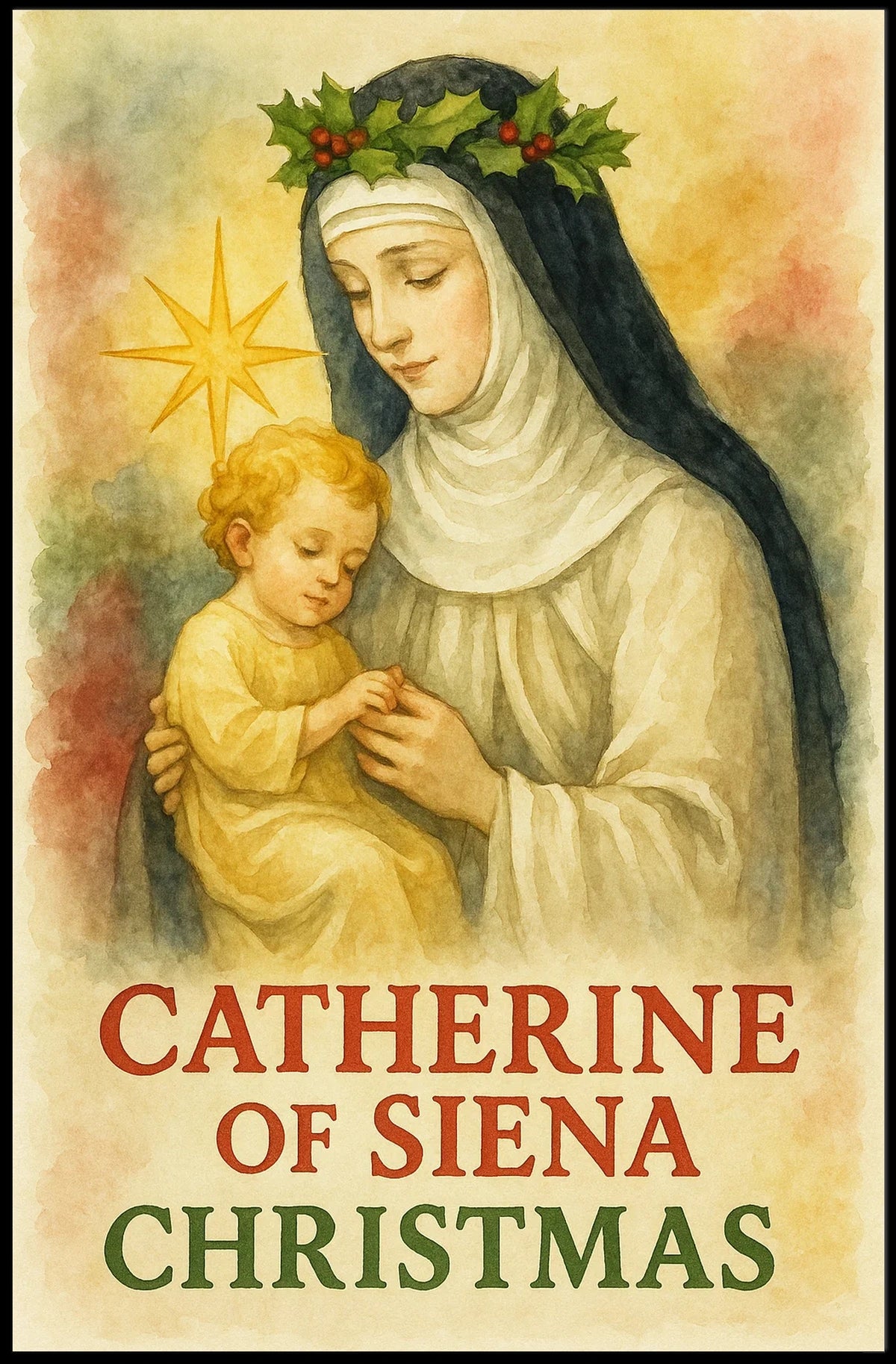 Catherine of Siena Religious Heritage Artistic Poster
