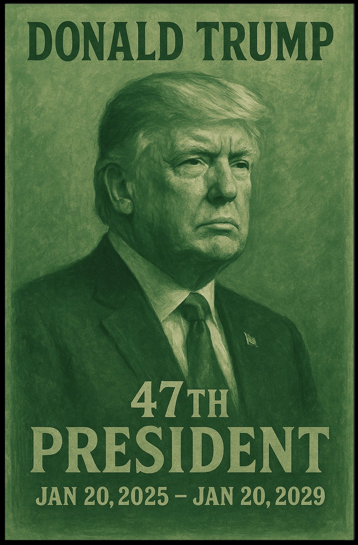 Donald Trump 47th President Scenic Landmark Portrait Patriotic Heritage Wall Art Modern Poster