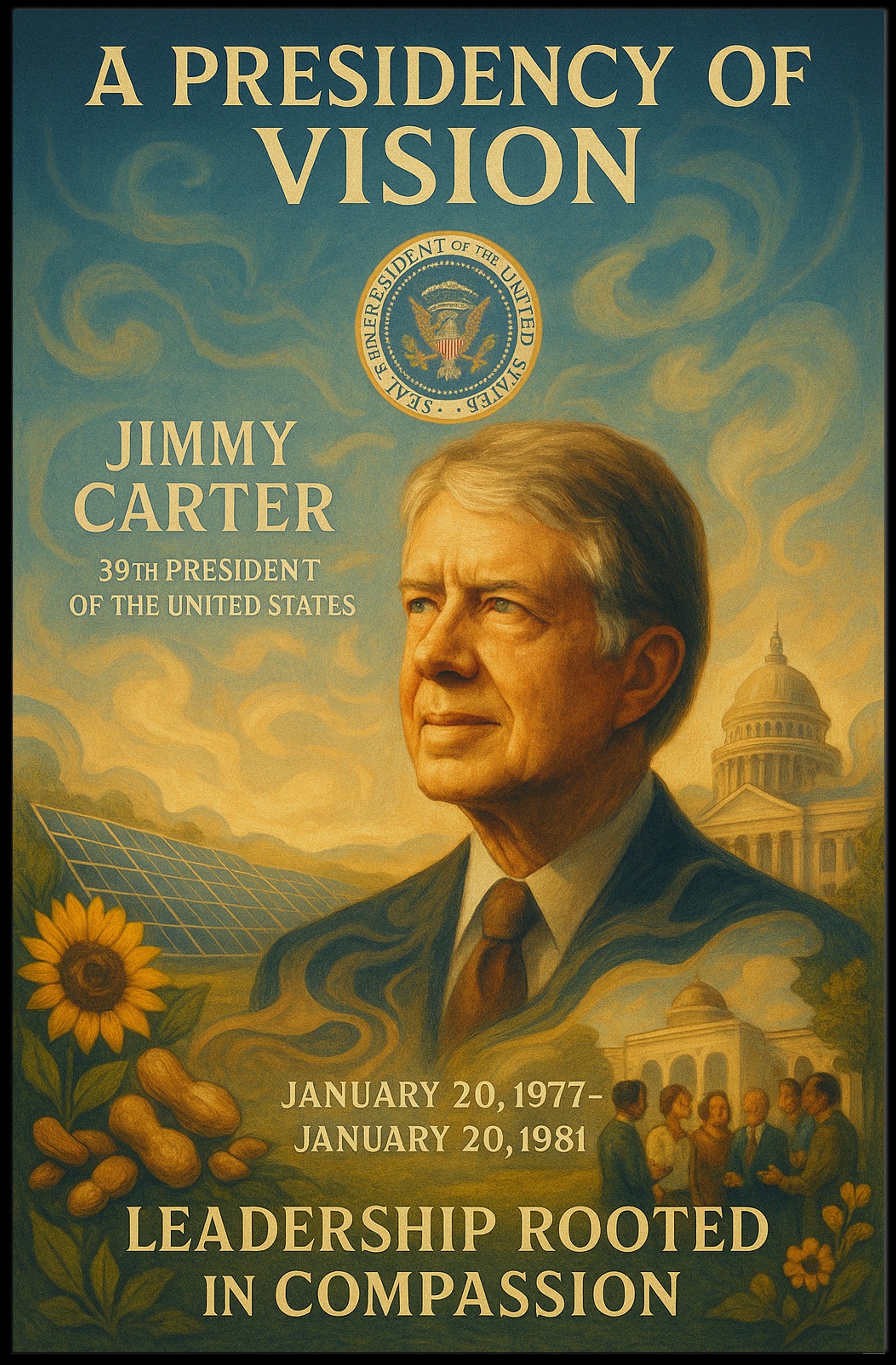 Jimmy Carter Commander in Chief Archival Poster PosterGoat