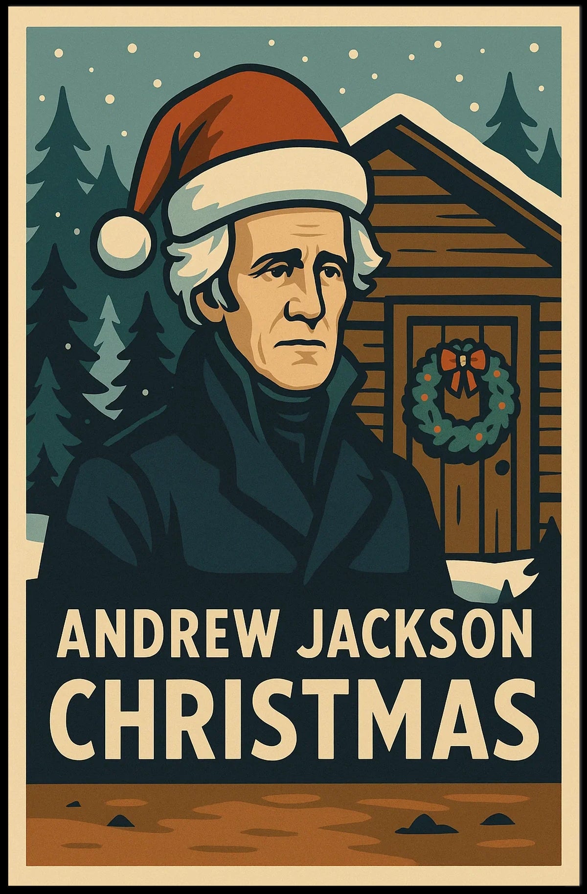 Andrew Jackson Christmas Poster