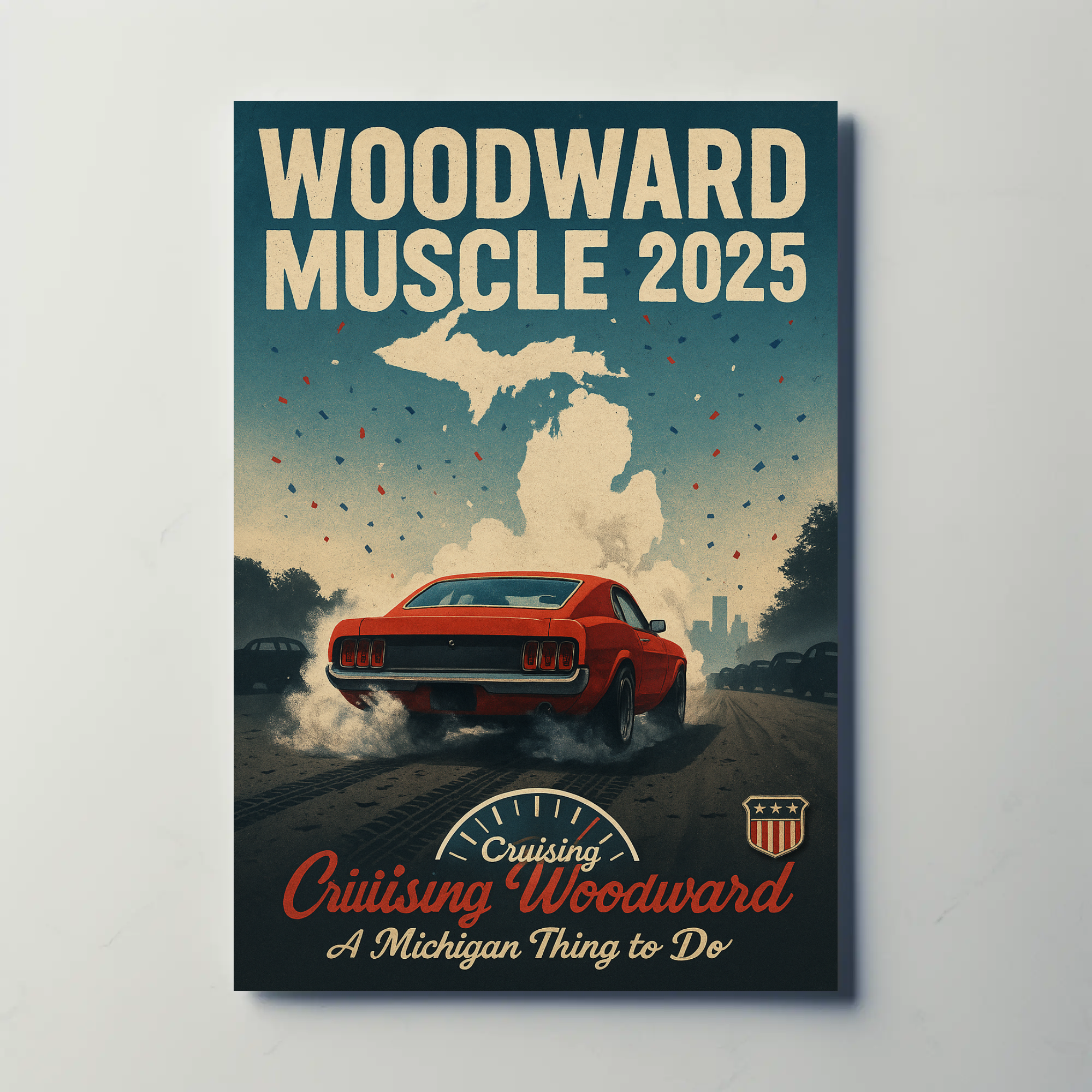 Woodward Muscle 2025 Classic Cultural or Heritage Poster