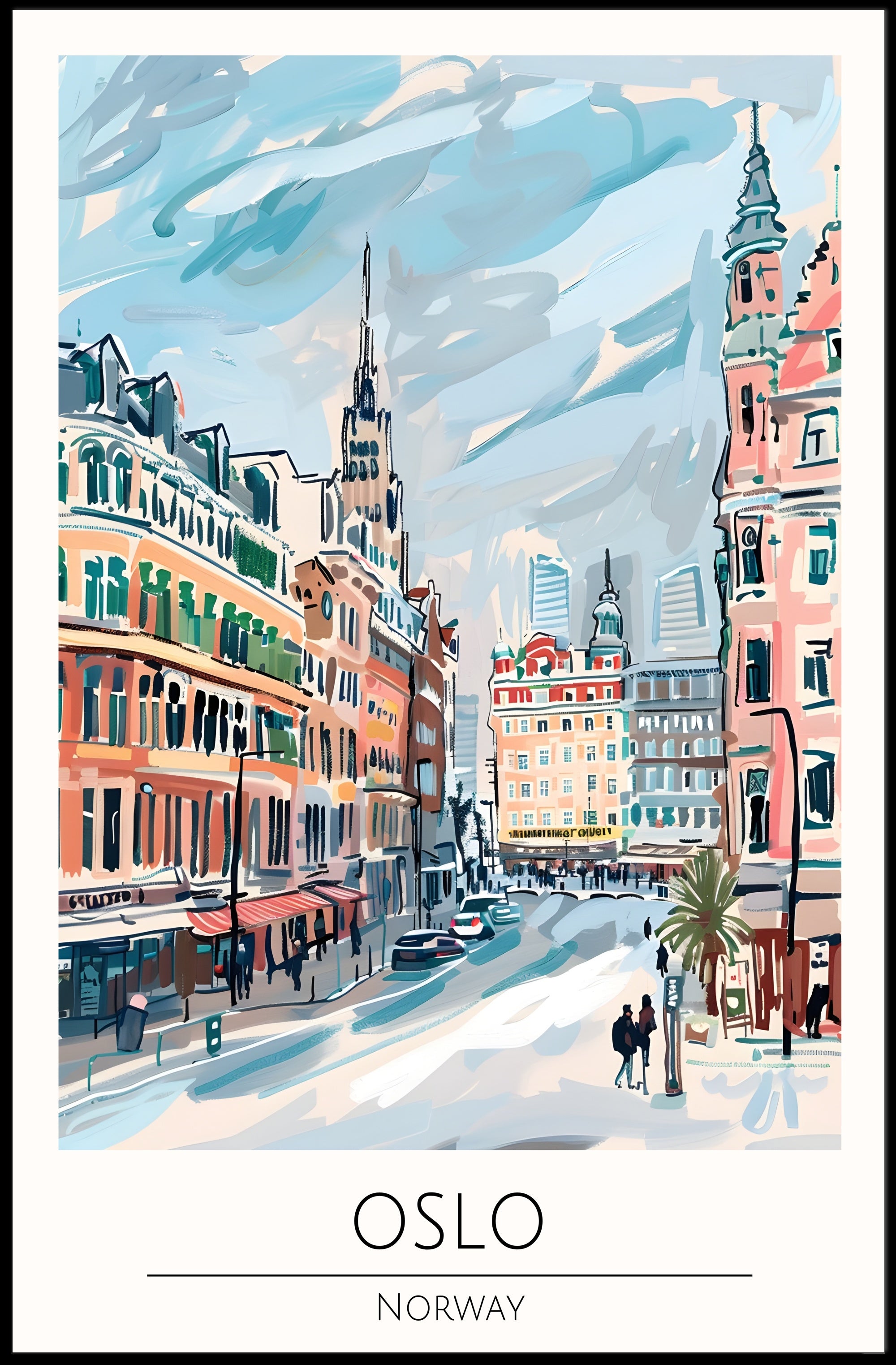 Oslo Cityscape Poster PosterGoat