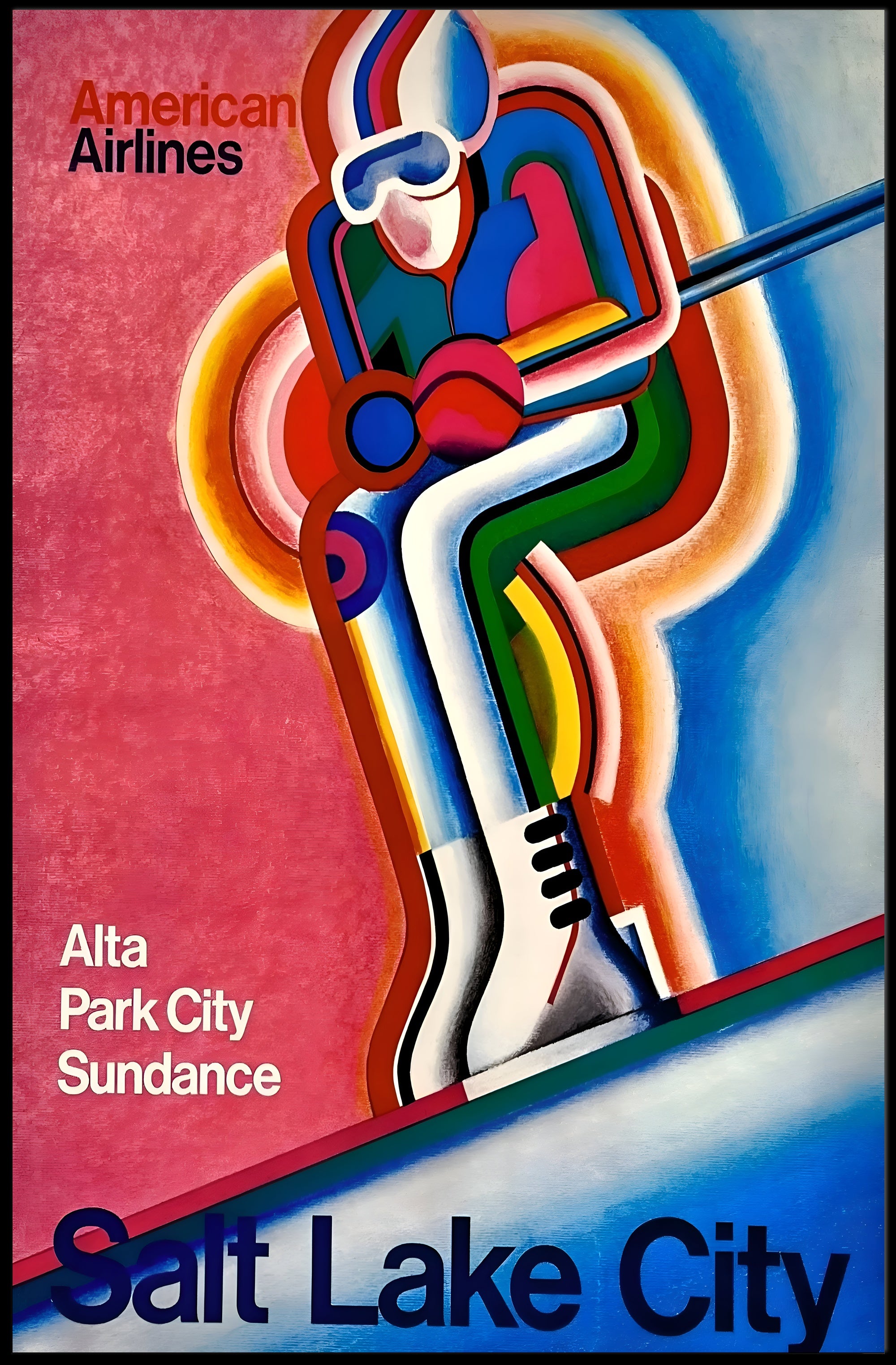 Salt Lake City Ski Destinations Poster PosterGoat