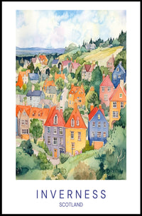 Inverness Scenic Illustration Poster PosterGoat