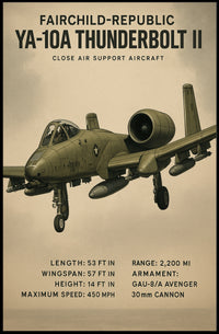 YA-10A Thunderbolt II Overview Poster PosterGoat