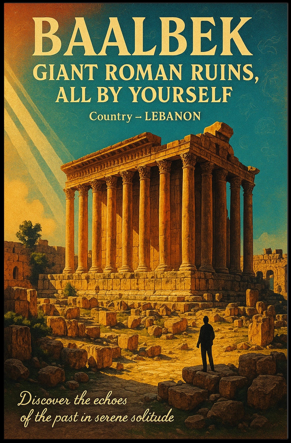 Discover Baalbek Giant Roman Ruins Poster