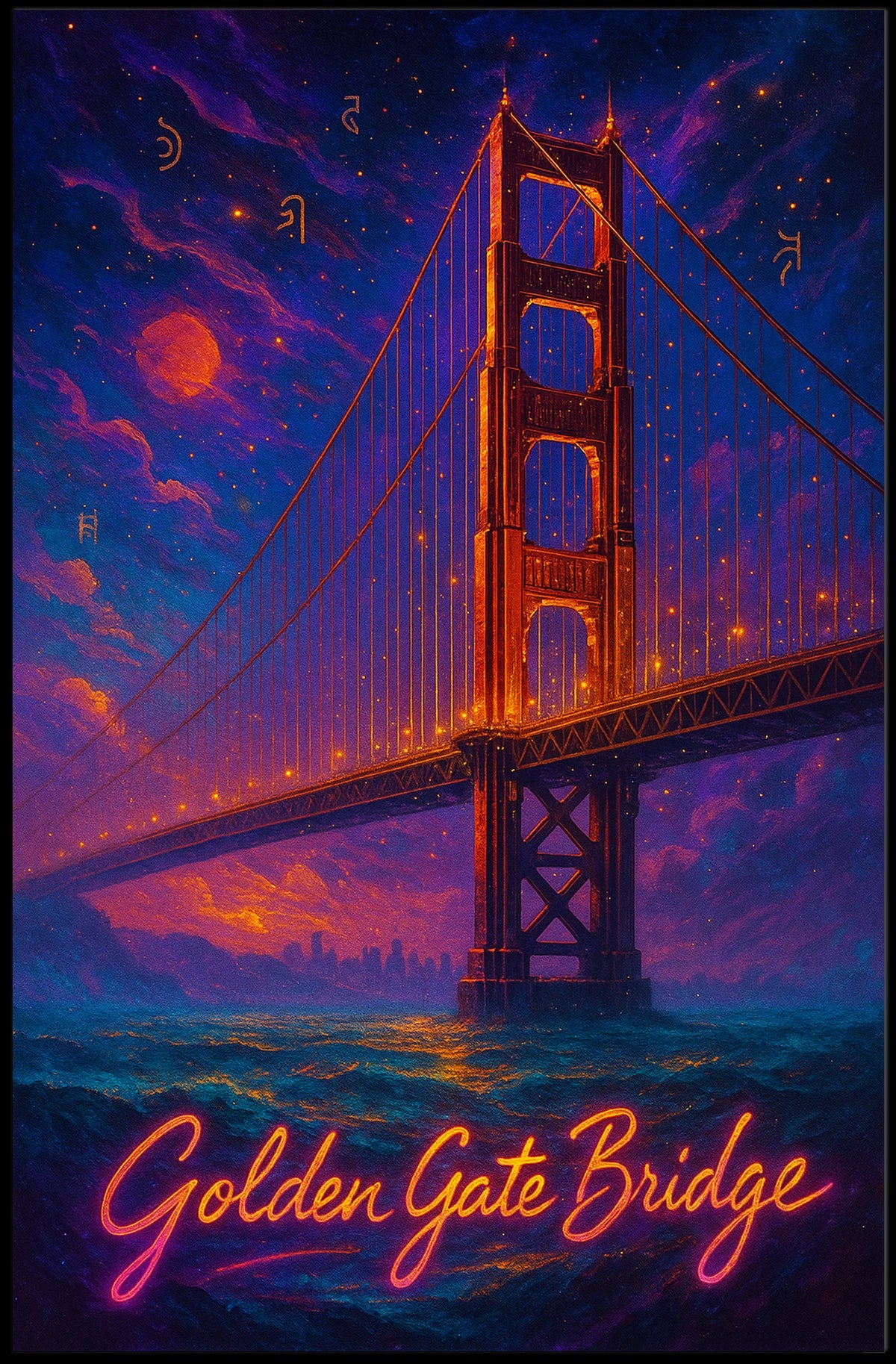 Golden Gate Bridge at Dusk Poster