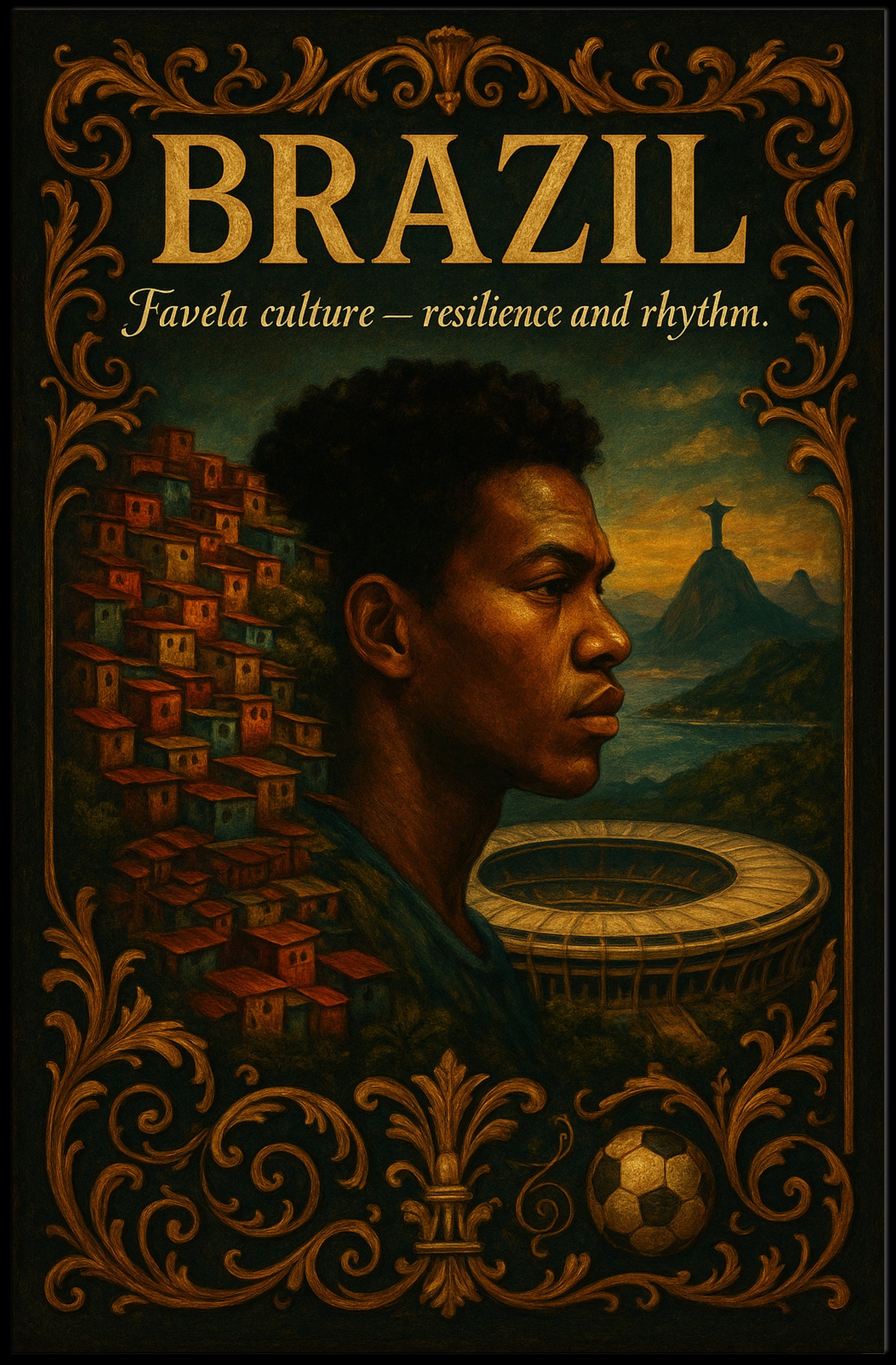 Favela Culture – Resilience and Rhythm Poster PosterGoat