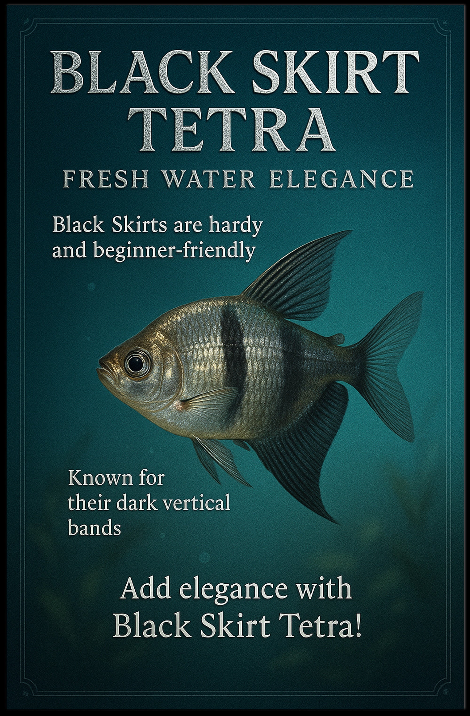 Black Skirt Tetra Freshwater Elegance Poster