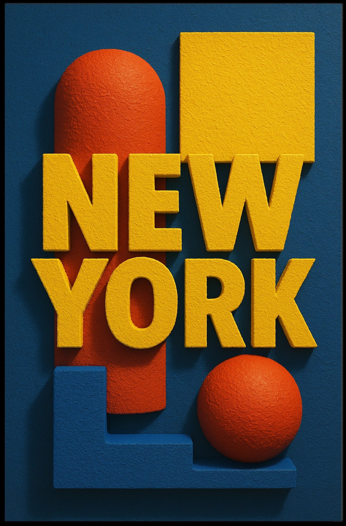 New York Abstract Design Poster Cityscape Wall Art Decor