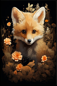 Enchanted Forest Guardian Whimsical Fox Lovers Poster