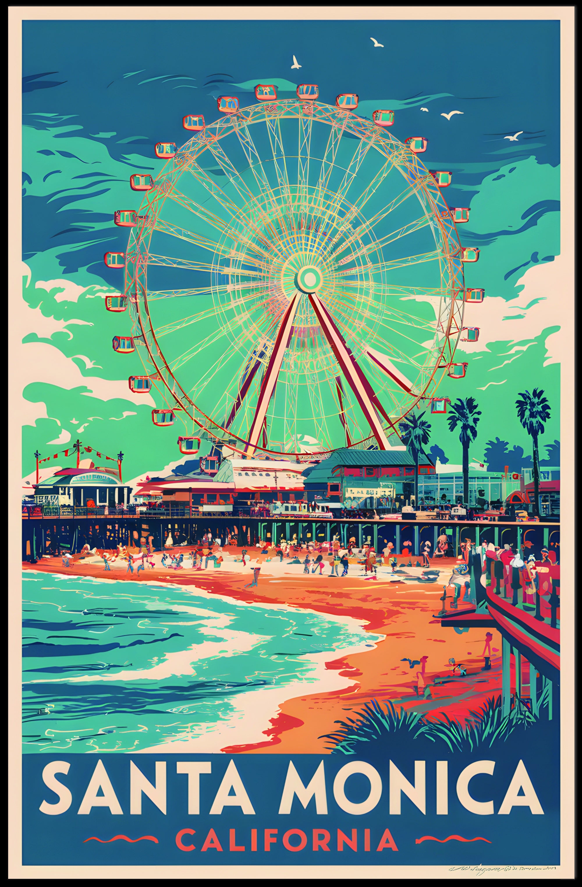 Santa Monica Vibes Poster
