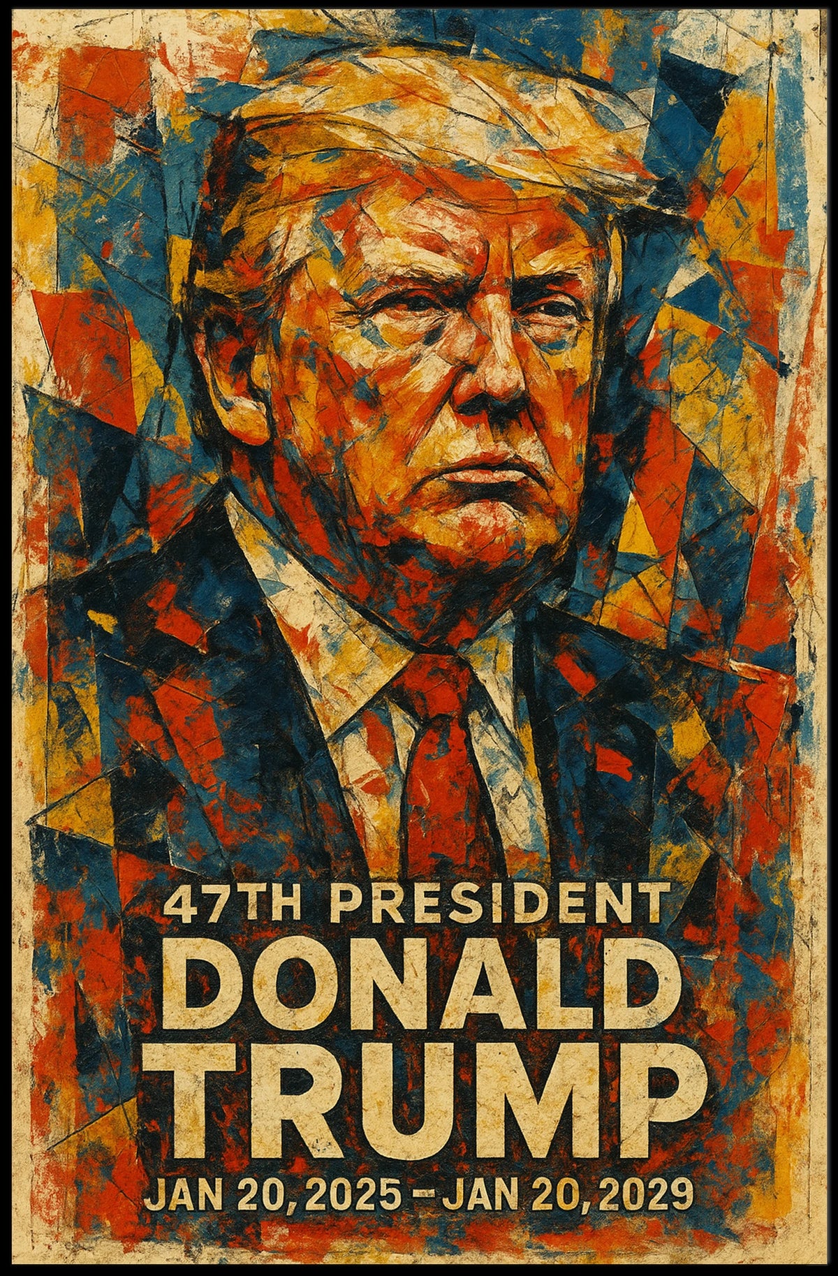 Trump in Vibrant Leadership Poster