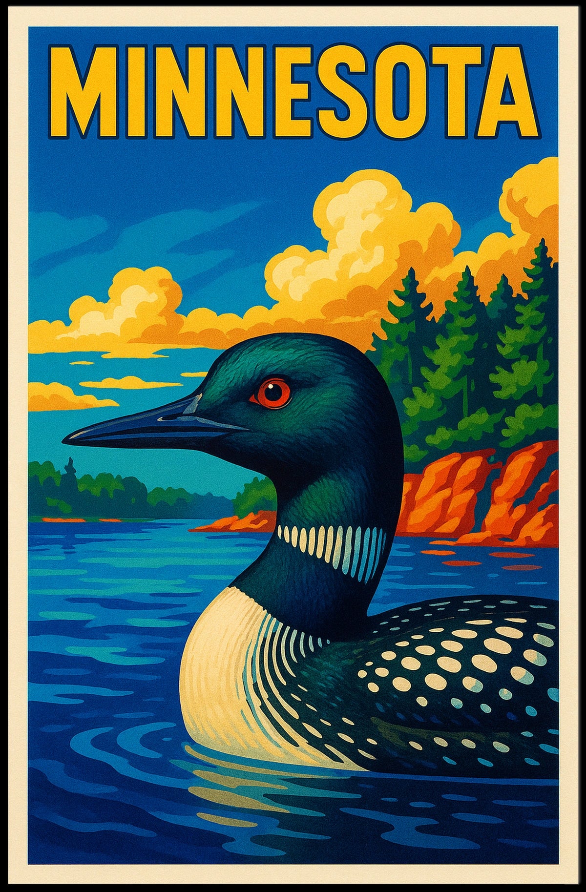 Minnesota Loon Poster