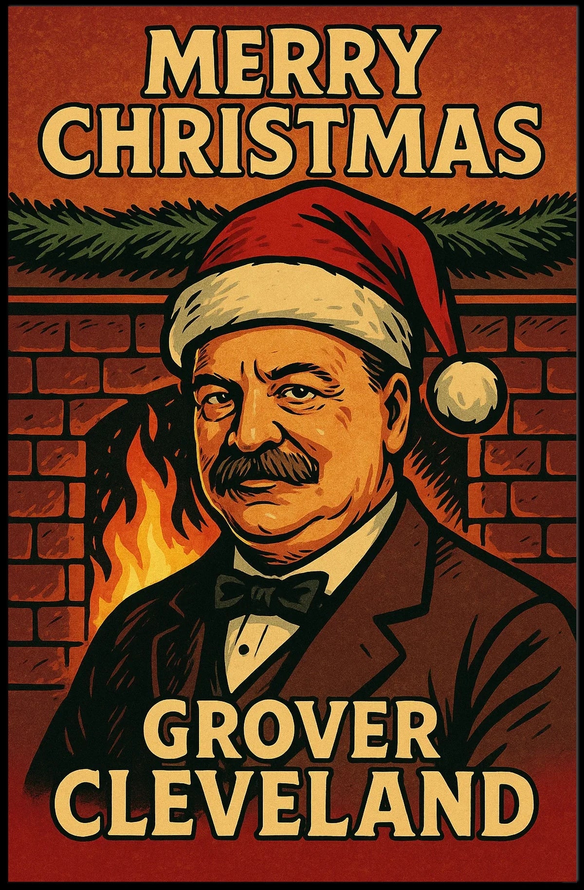 Grover Cleveland Christmas Poster