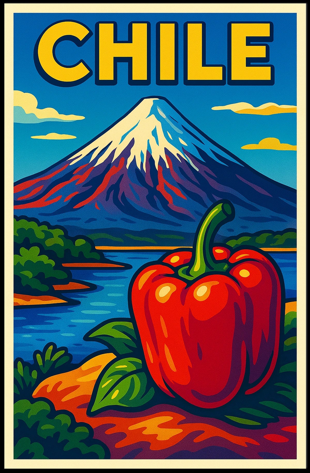 Chile A Vibrant Landscape Poster