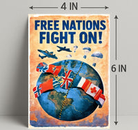Free Nations Unite Poster PosterGoat