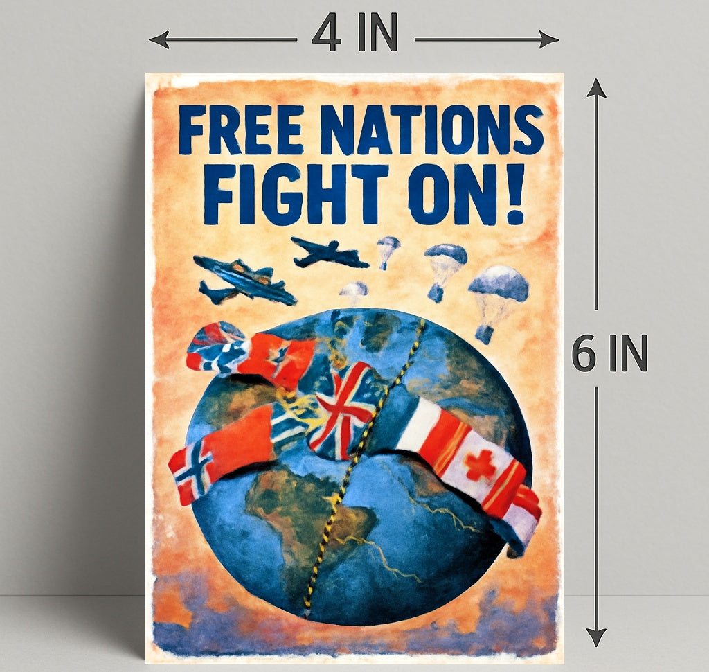 Free Nations Unite Poster PosterGoat