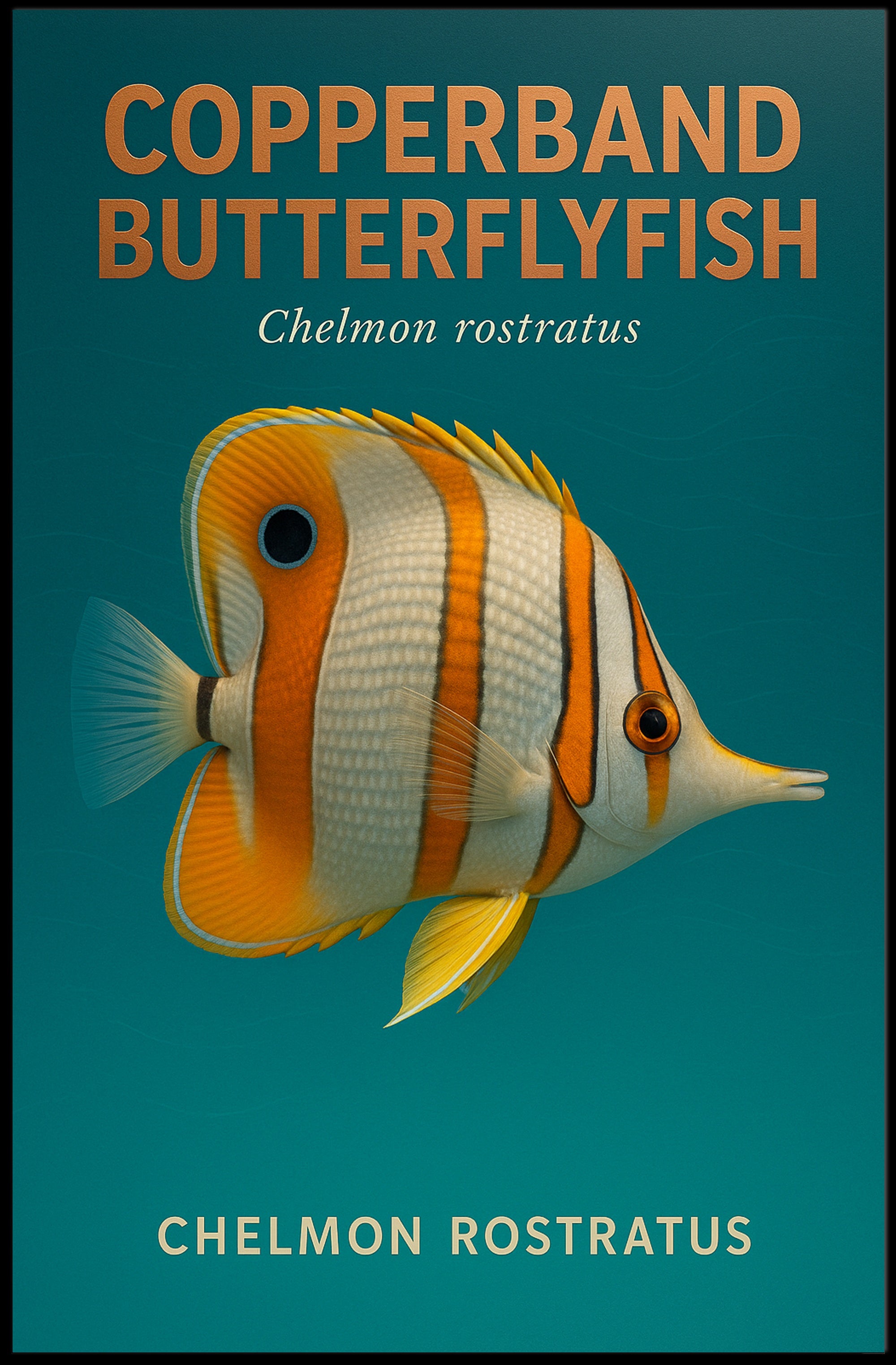 Copperband Butterflyfish Poster PosterGoat