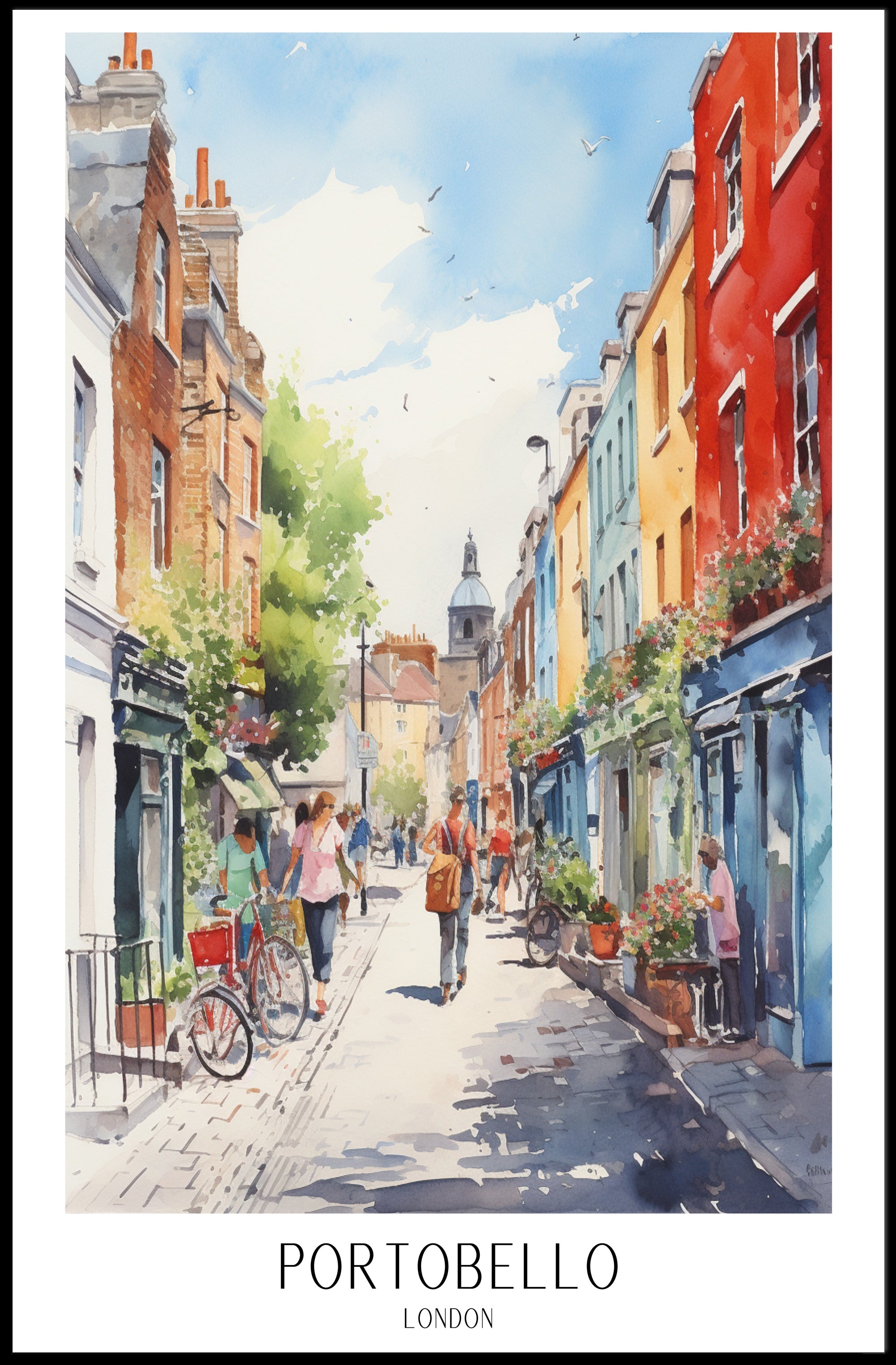 Portobello in London Poster PosterGoat